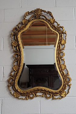 Large Vintage Italian Carved Wood Gilt Mirror | Antique & Vintage | Moonee Ponds Antiques | Australia Wide Delivery