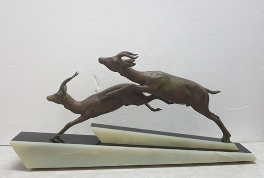 French Art Deco Deer Sculpture-2