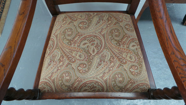 Pair of Oak Jacobean Carver Chairs