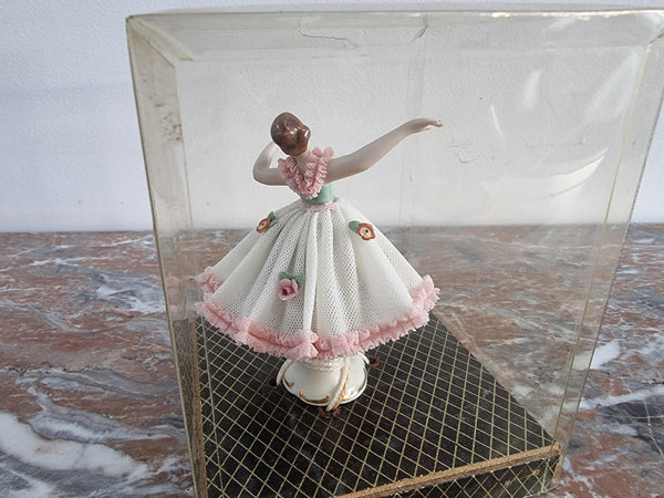 Rare “Dresden” ballerina figurine in original packaging. In good condition please view photos as they help form part of the description.