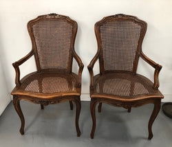Beautiful Pair Of French Walnut Cane Chairs | Antique & Vintage | Moonee Ponds Antiques | Australia Wide Delivery