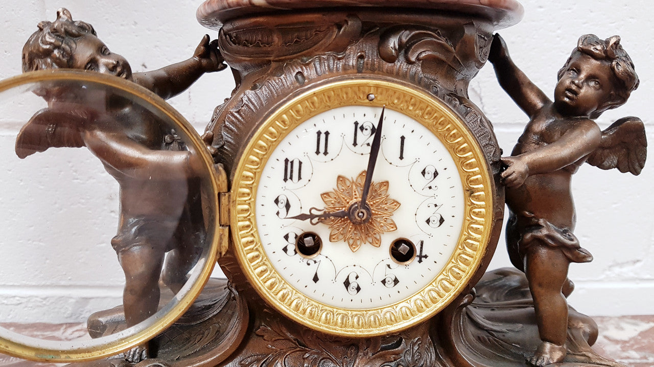 Three Piece French Garniture Clock Set