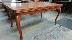 French Oak Parquetry Top Extension Dining Table-1 | Antique & Vintage | Moonee Ponds Antiques | Australia Wide Delivery