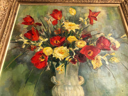 Fabulous large French Floral Oil Painting | Antique & Vintage | Moonee Ponds Antiques | Australia Wide Delivery