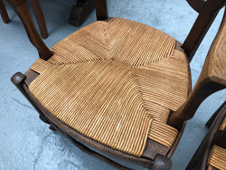 French Pair Of Rush Seat Carver Chairs | Antique & Vintage | Moonee Ponds Antiques | Australia Wide Delivery