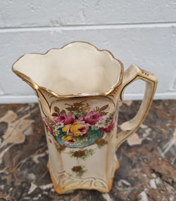 Victorian Tall Jug With Rose & Gilt Decoration | Antique & Vintage | Moonee Ponds Antiques | Australia Wide Delivery