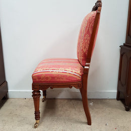 Set of 14 French Walnut Upholstered Chairs