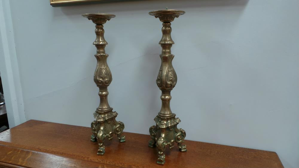 Pair of Brass Candlesticks | Antique & Vintage | Moonee Ponds Antiques | Australia Wide Delivery