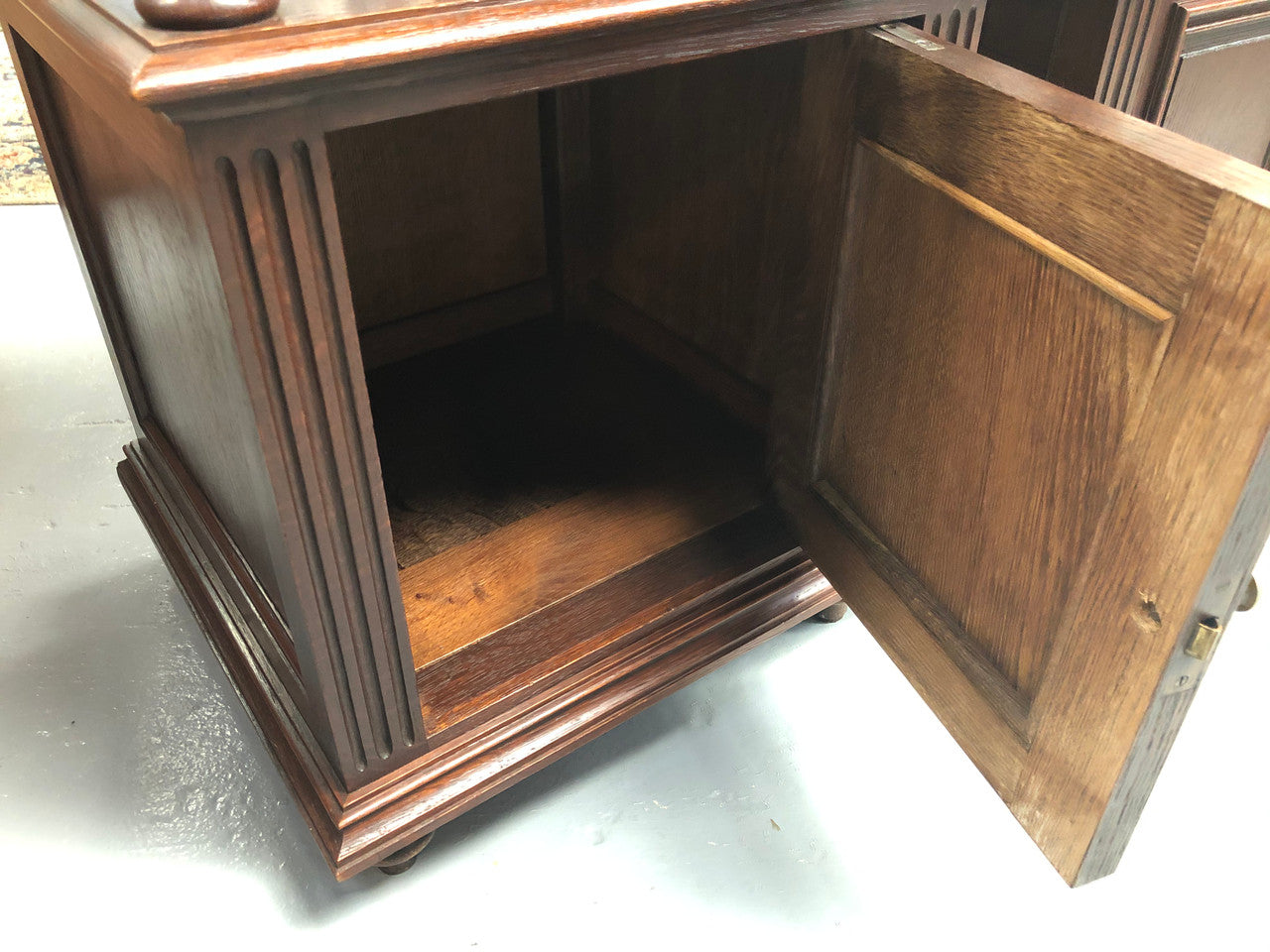 Beautiful Pair of French Dark Oak Bedsides | Antique & Vintage | Moonee Ponds Antiques | Australia Wide Delivery