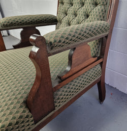 Pair of Edwardian Button Back Walnut Armchairs | Antique & Vintage | Moonee Ponds Antiques | Australia Wide Delivery