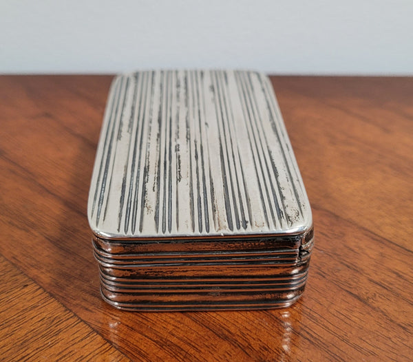 Rare Hallmarked French Snuff Box. Silver and Silver Gilt. Hallmarked and Makers Mark “Burano” 1809 – 1819.