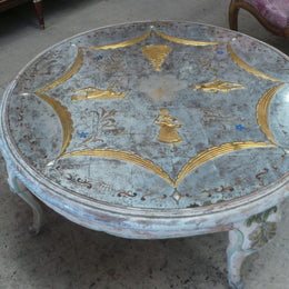 Unique and Exquisite French Hand painted Coffee Table
