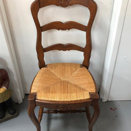 Fabulous Set of 8 French oak Dining Chairs