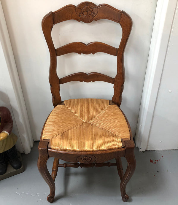 Fabulous Set of 8 French oak Dining Chairs