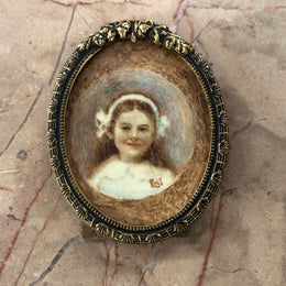 A pair of hand painted & signed miniatures in frames. They both still contain original stickers on back of frames "Danish Design" and are in amazing original condition.