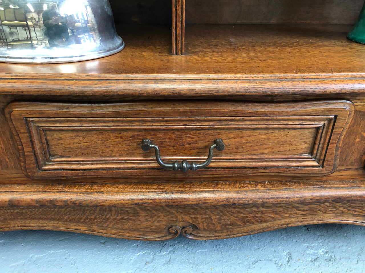 Beautiful French Oak Bookcase With Drawers