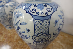 Pair of Victorian Delftware Vases | Antique & Vintage | Moonee Ponds Antiques | Australia Wide Delivery