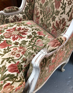 French Painted Upholstered Wing Back Armchair | Antique & Vintage | Moonee Ponds Antiques | Australia Wide Delivery