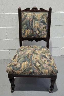 Single Upholstered Edwardian Nursing Chair | Antique & Vintage | Moonee Ponds Antiques | Australia Wide Delivery
