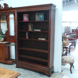 An Antique Mahogany Open Shelf Bookcase