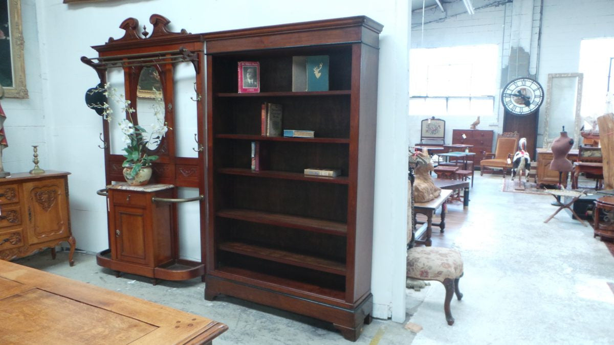 An Antique Mahogany Open Shelf Bookcase