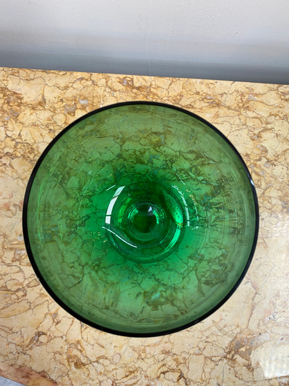 Vintage Swedish Christina Green glass vase in good condition.