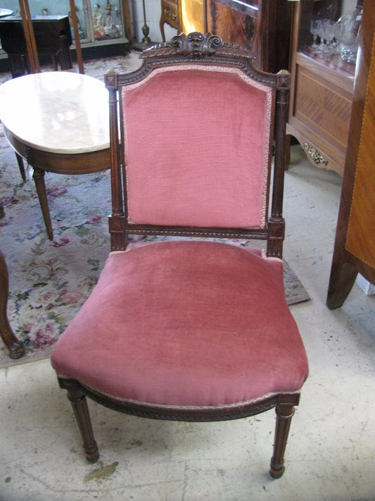 Antique French Rosewood Upholstered Chair
