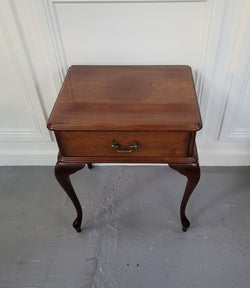 Vintage Mahogany Single Drawer Cabriole Leg Bedside Table | Antique & Vintage | Moonee Ponds Antiques | Australia Wide Delivery