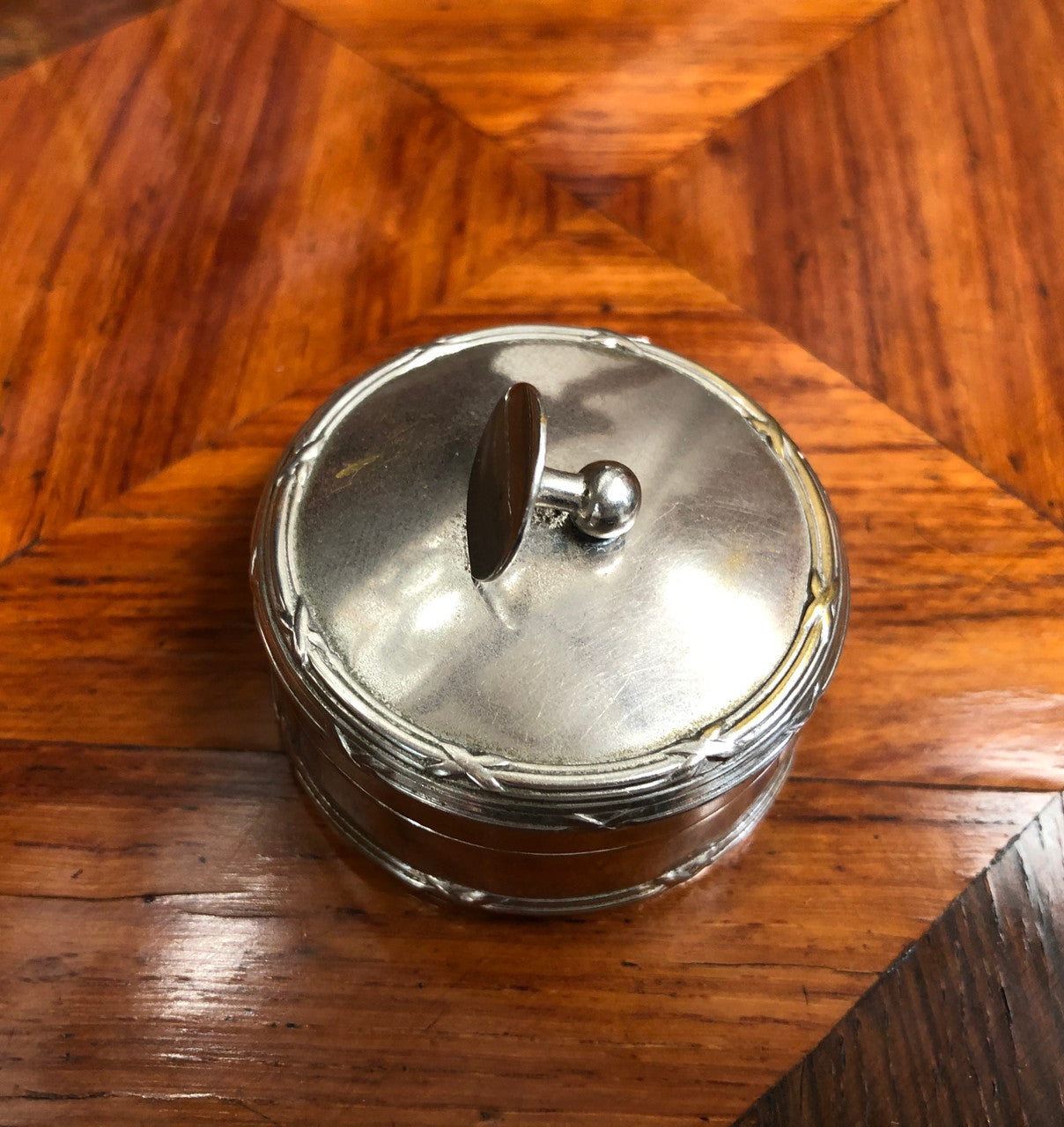 Vintage Round Metal Stud Box