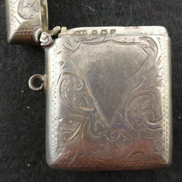 Antique Birmingham Silver Hallmarked Vesta Case