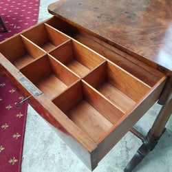 Continental Figured Mahogany Work Table | Antique & Vintage | Moonee Ponds Antiques | Australia Wide Delivery
