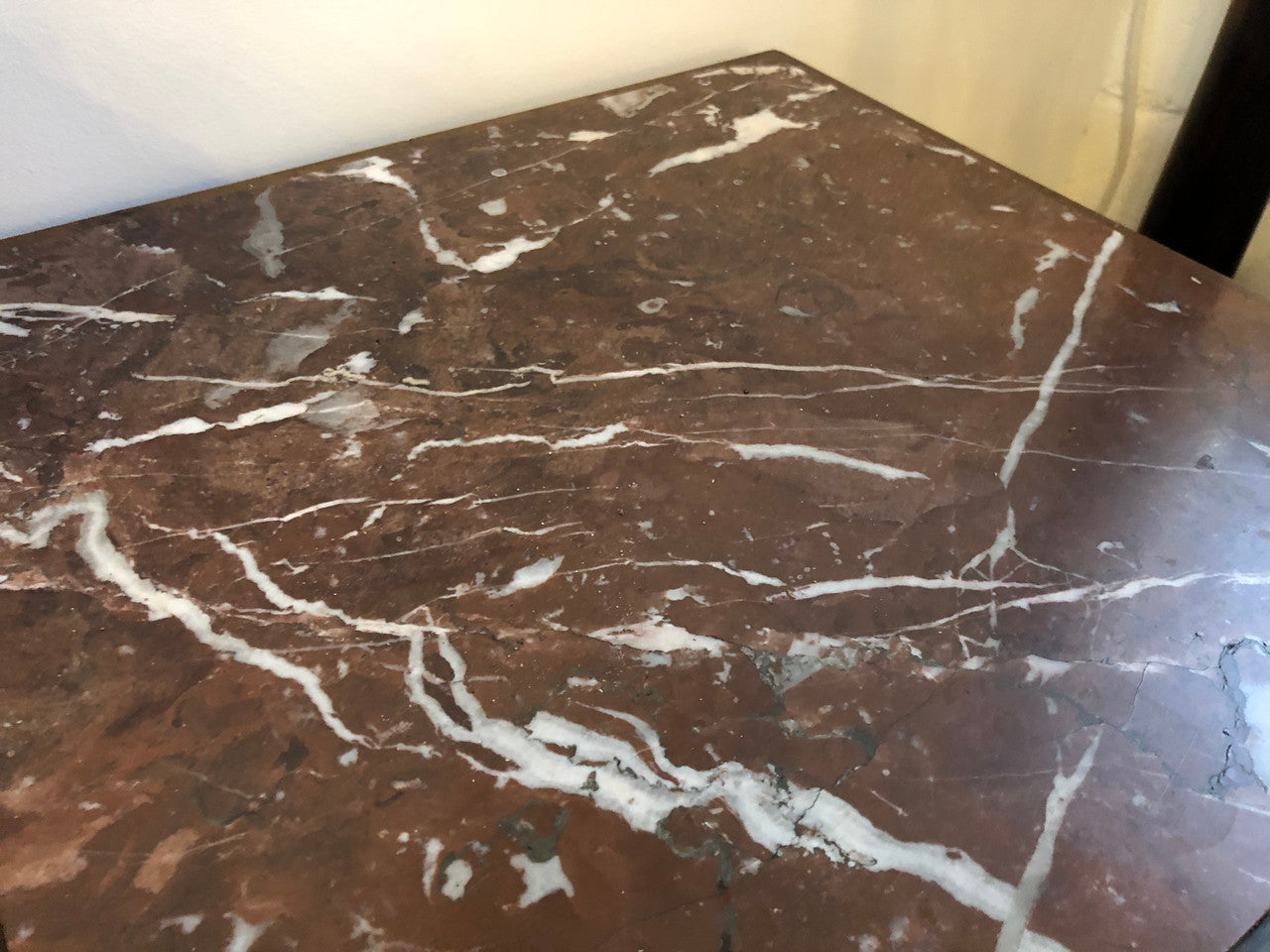 Henry II Style Walnut Inset Marble Top Single Bedside | Antique & Vintage | Moonee Ponds Antiques | Australia Wide Delivery