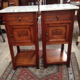 Pair Arts and Crafts Bedside