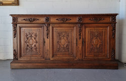 Stunning 19th Century French Oak Renaissance Style Sideboard Base | Antique & Vintage | Moonee Ponds Antiques | Australia Wide Delivery