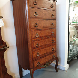 Louis XV Style Inlaid Marble Top Seminar