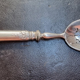 Lovely decorative Antique continental silver sifting spoon, in good original condition.