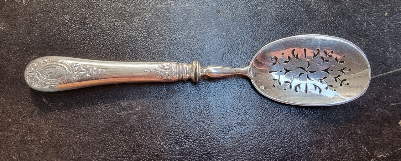 Antique Continental  Silver Sifting Spoon