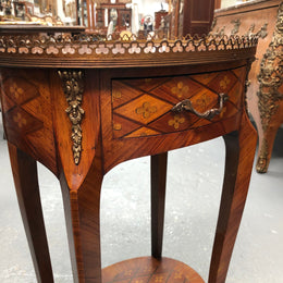 Pair Of High Quality Kingwood Louis XV Marquetry Inlaid Bedsides