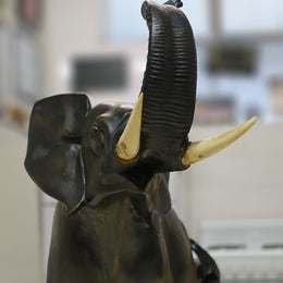 Irenee Rochard Bronze Animal Sculpture On Marble Base