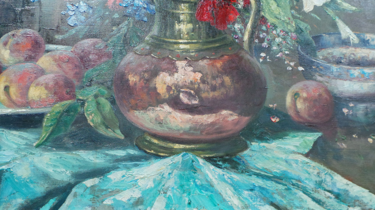 Absolutely Beautiful Framed Floral Oil On Canvas | Antique & Vintage | Moonee Ponds Antiques | Australia Wide Delivery