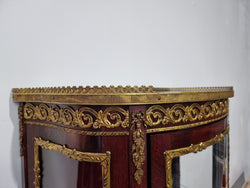 Louis XV Style Walnut Vitrine Display Cabinet With Attractive Ormolu Mounts | Antique & Vintage | Moonee Ponds Antiques | Australia Wide Delivery