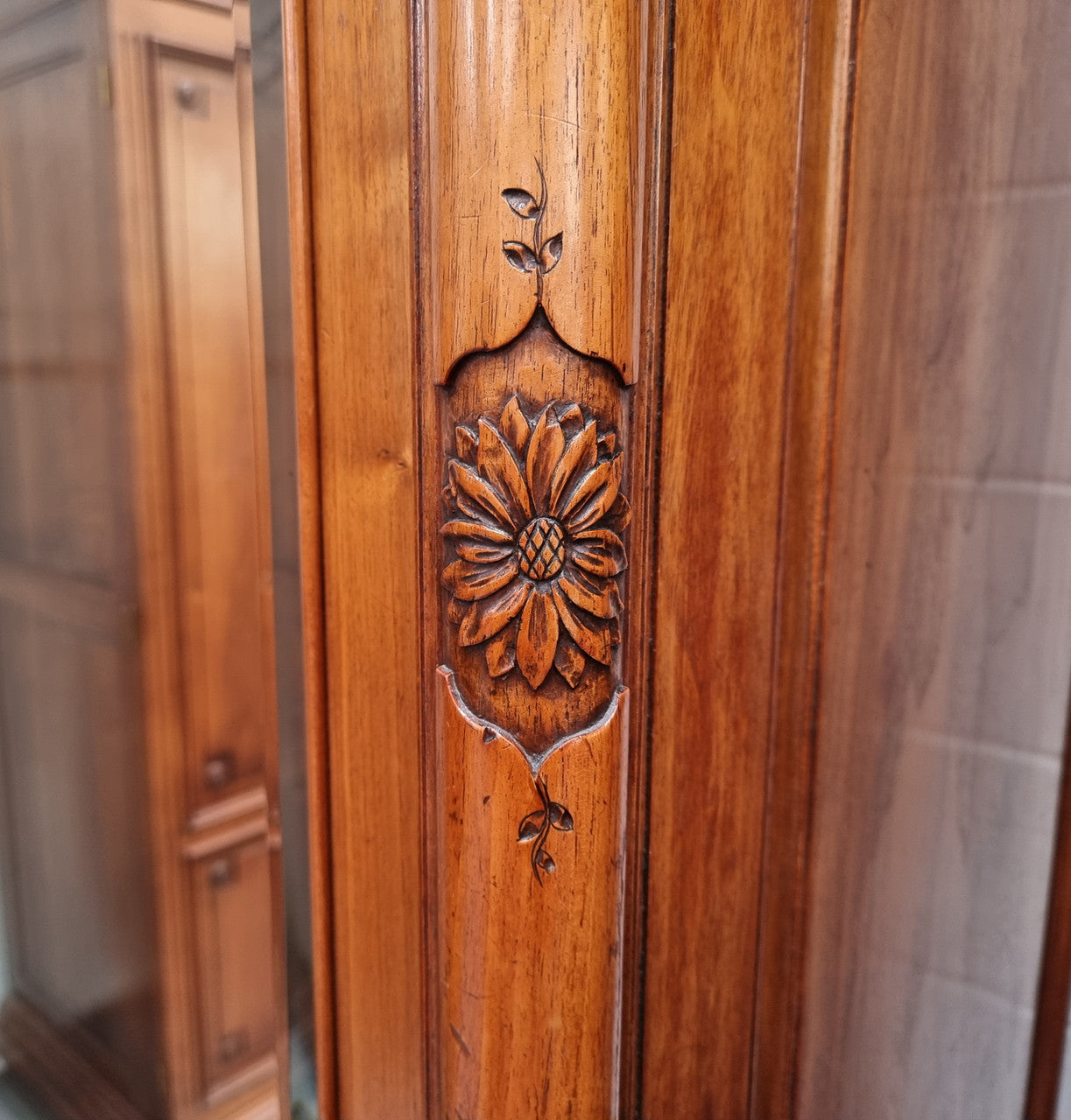Single Door Walnut Louis XV Style Armoire | Antique & Vintage | Moonee Ponds Antiques | Australia Wide Delivery