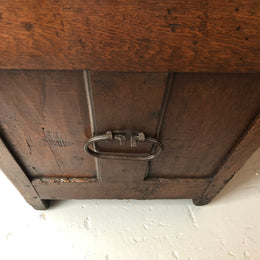 Early 18th century Antique French Oak coffee with beautiful original patina. In good original detailed condition.