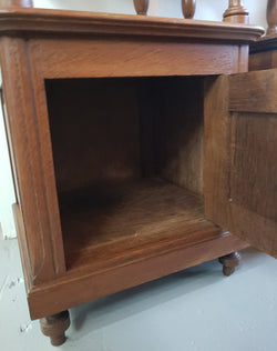 Pair of French Oak Marble Top Bedside Cabinets | Antique & Vintage | Moonee Ponds Antiques | Australia Wide Delivery