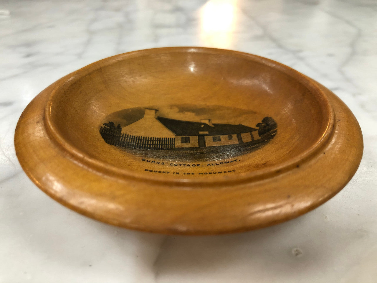 Antique Mauchline Ware Dish "Burns Cottage, Alloway" | Antique & Vintage | Moonee Ponds Antiques | Australia Wide Delivery