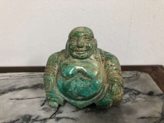 Vintage carved turquoise Buddha