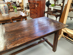 Vintage Rustic Reclaimed Fruit Wood Farmhouse Dining Table | Antique & Vintage | Moonee Ponds Antiques | Australia Wide Delivery