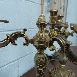 Gorgeous pair of Antique French Gilt Bronze Girandoles