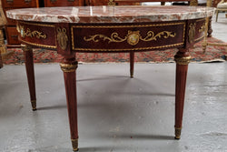 Stunning French Burr Walnut & Marble Top Coffee Table | Antique & Vintage | Moonee Ponds Antiques | Australia Wide Delivery