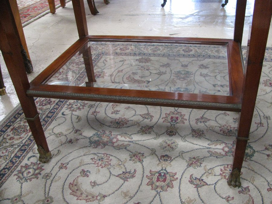 Glass Top Mahogany Display Cabinet